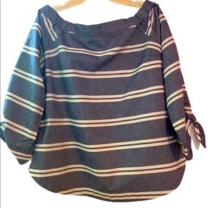 LIMITED COTTON STRIPED BLOUSE